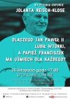 Dlaczego Jan Paweł II lubił wtorki, a papież Franciszek ma uśmiech dla każdego?-spotkanie online