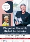 Spotkanie noworoczne w bibliotece - Ksiądz Zbigniew Czendlik i Michał Listkiewicz